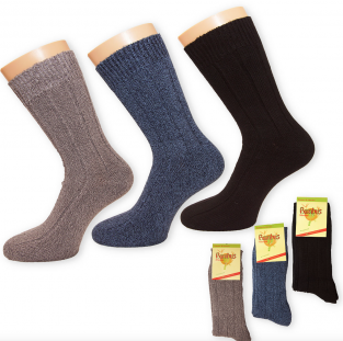 Warme dikke sokken 2 paar - antraciet